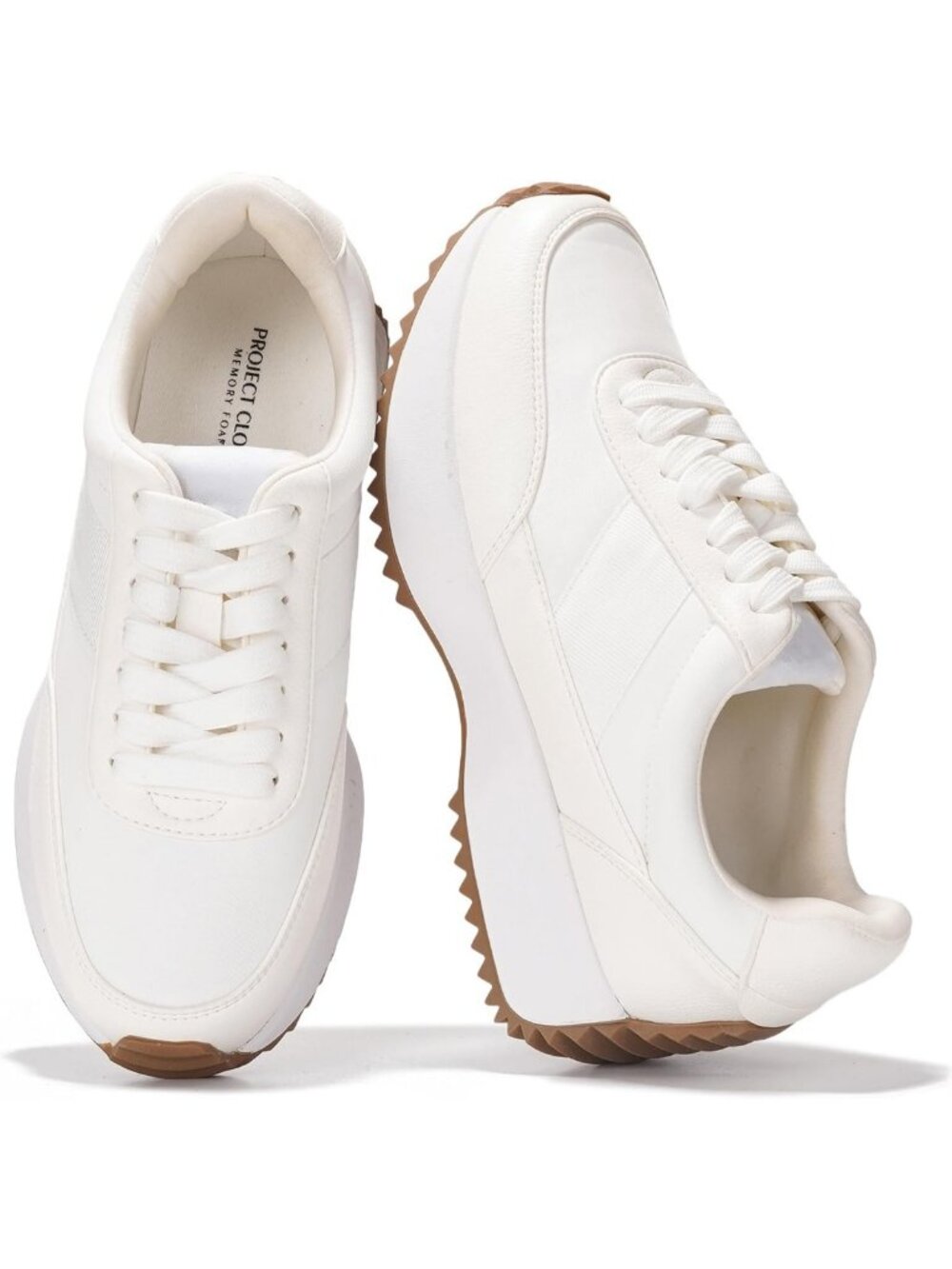 Lightweight Memory Foam Sneakers for Women - Stylish Lace-Up Athletic Shoes 2026